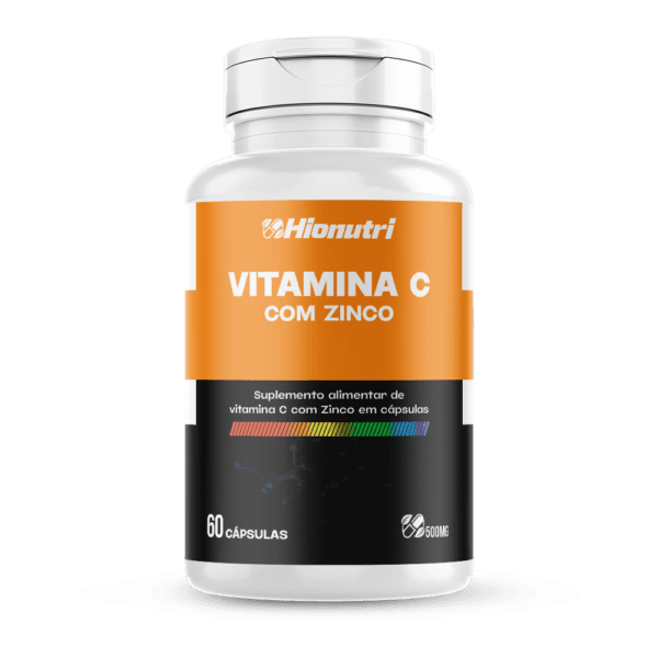 Vitamina C com zinco 60 500mg Hionutri