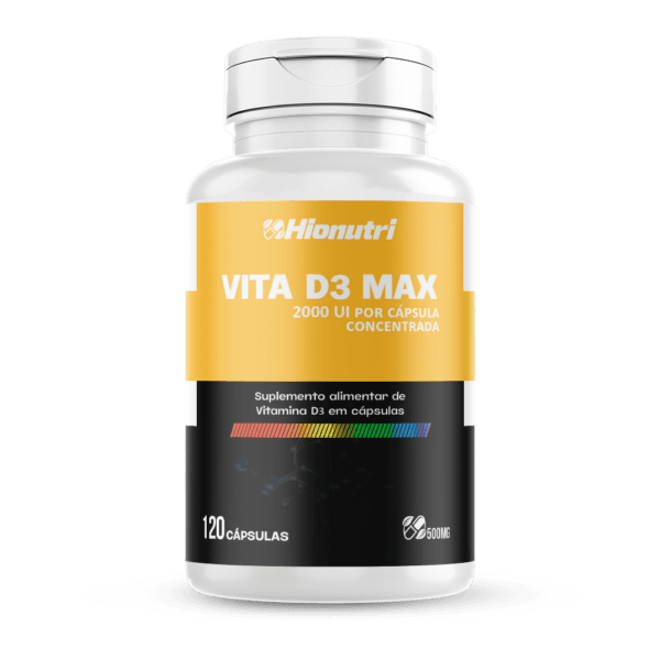 Vita D3 Max  2.000UI 120 Cápsulas 500mg Hionutri