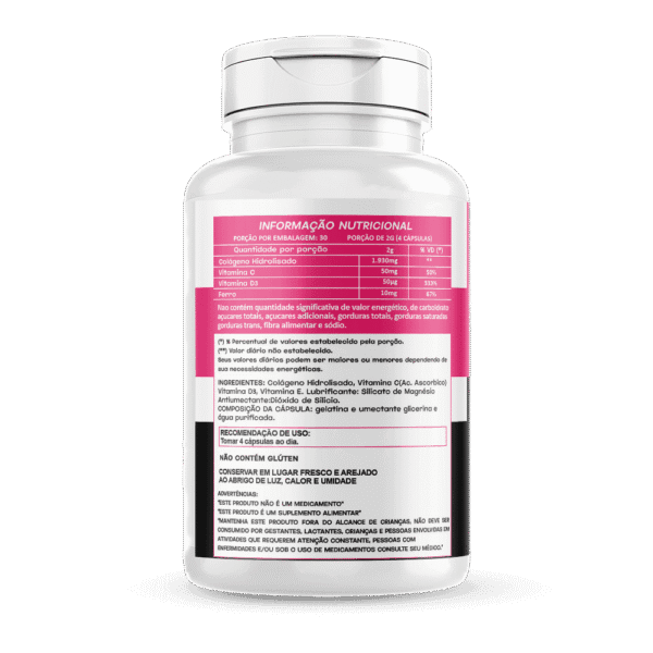 Colágeno Hidrolisado 120 cápsulas 500mg Hionutri - Imagem 2