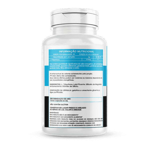 L- Tripofano 60 Cápsulas 500mg Hionutri - Imagem 2