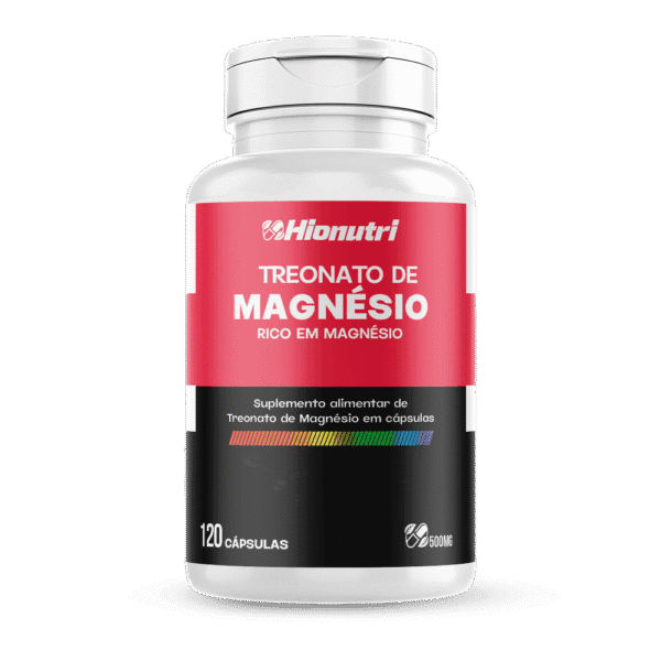 Treonato de Magnésio 120 Cápsulas 500mg Hionutri