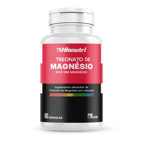 Treonato de Magnésio 60 Cápsulas 500mg Hionutri