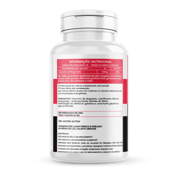 Treonato de Magnésio 60 Cápsulas 500mg Hionutri - Image 2