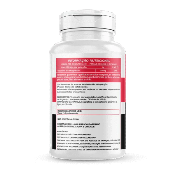 Treonato de Magnésio 60 Cápsulas 500mg Hionutri - Image 2