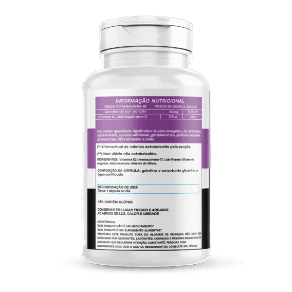 Vitamina k2 60 cápsulas 500mg Hionutri - Image 2