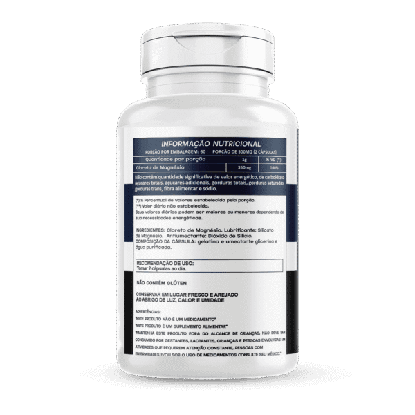 Cloreto de Magnésio120 cápsulas 500mg Hionutri - Image 2