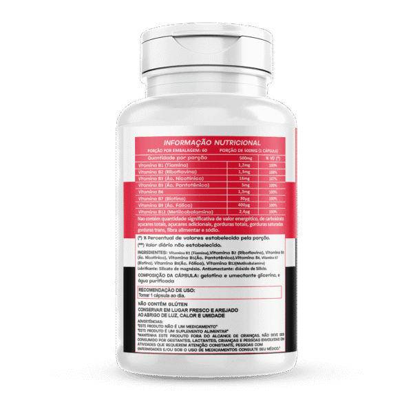 Complexo B 60 cápsulas 500mg Hionutri - Image 2