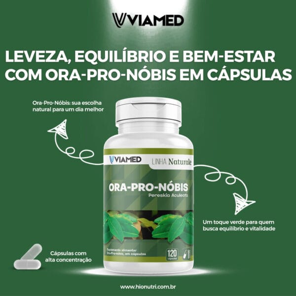 Ora-Pro-Nóbis com 120 cápsulas 500mg - Image 3