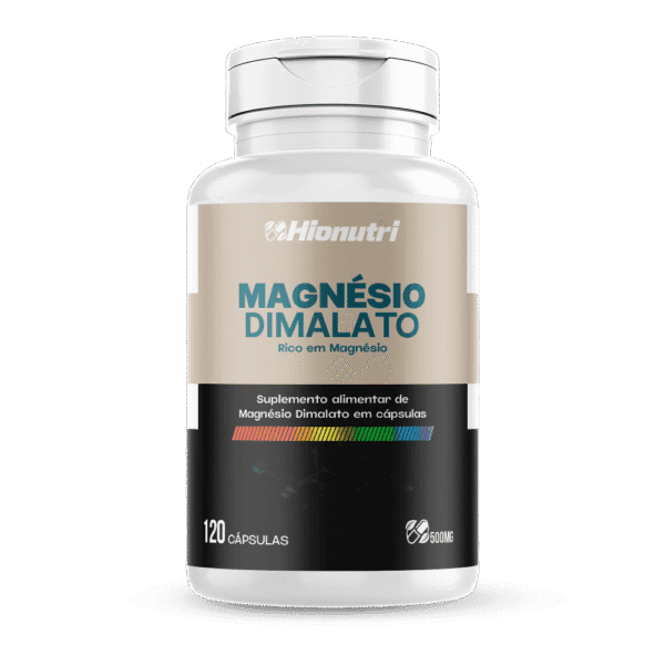 Magnésio Dimalato 120 cápsulas 500mg Hionutri