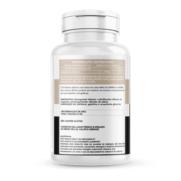 Magnésio Dimalato 120 cápsulas 500mg Hionutri - Imagem 2
