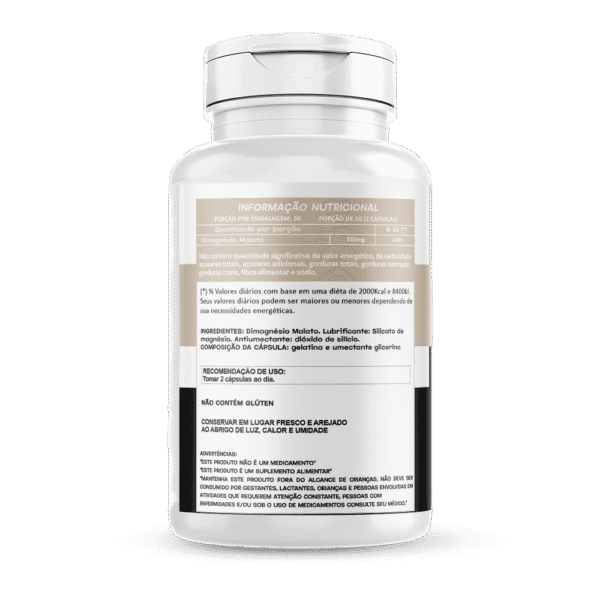 Magnésio Dimalato 60 cápsulas 500mg Hionutri - Image 2