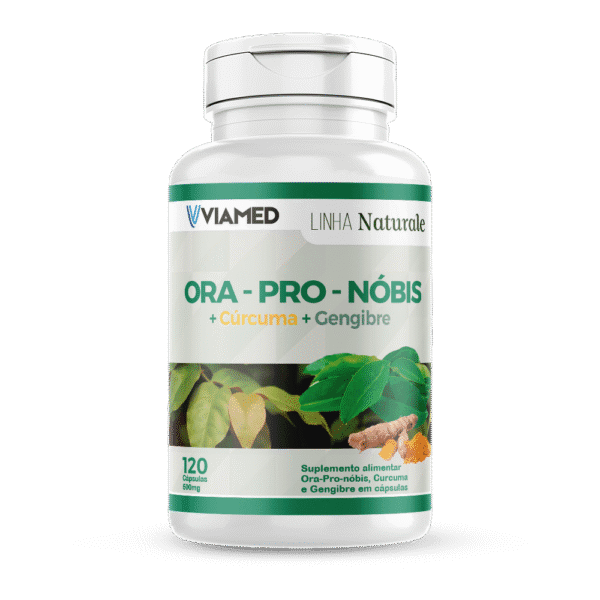Ora-Pro-Nóbis + Cúrcuma e Gengibre 500 mg