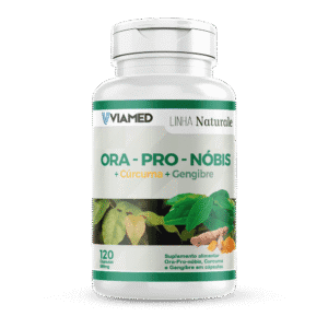Ora Pro Nóbis + Cúrcuma e Gengibre 120 Cáps. 500mg