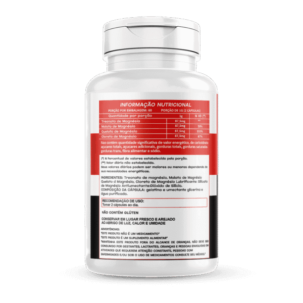 Tetra Magnésio 120 cápsulas 500mg Hionutri - Imagem 2