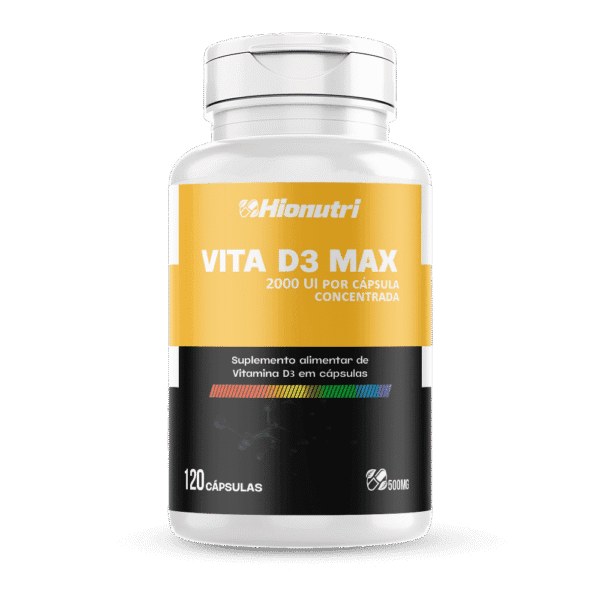 Vita D3 Max  2.000UI 120 Cápsulas 500mg Hionutri
