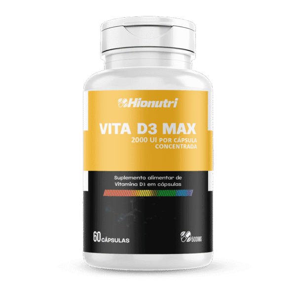 Vita D3 Max  2.000UI 60 Cápsulas 500mg Hionutri