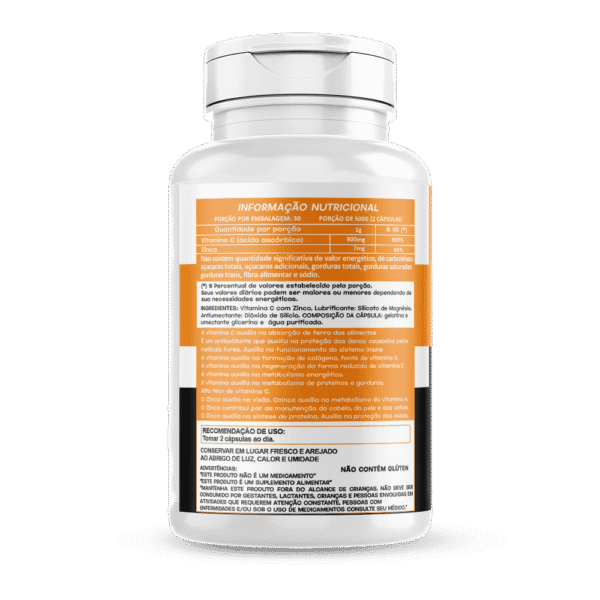 Vitamina C com zinco 60 500mg Hionutri - Image 2